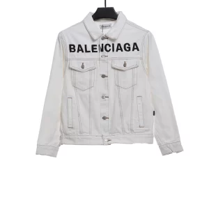 Chest lettered denim jacket