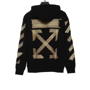 Yellow Tape Zipper Hoodie