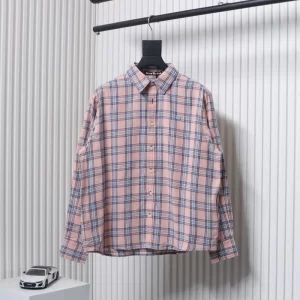 Acne Face Logo Flannel Check Shirt