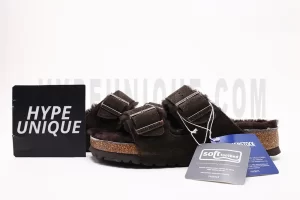 Arizona Shearling Suede Leather – Dark Brown