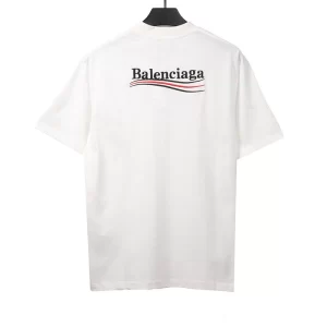 Balenc1@ga  Classic Black White Letter Logo Print T-shirt