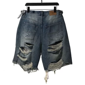 Balenc1@ga  Distressed Denim Shorts