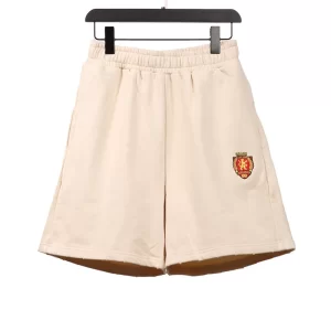 Balenc1@ga  Distressed Ripped Logo Shorts