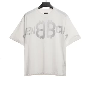 Balenc1@ga  Flash Diamond Logo Print T-Shirt Reps
