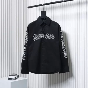 Hollow Flame Totem Print Shirt