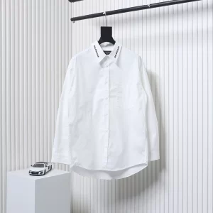 Neckline Logo Embroidery Shirt
