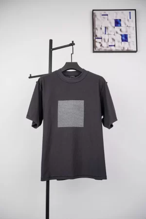 Balenc1@ga  Square Barrage Small Letter Print T-Shirt