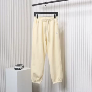 Embroidered Label Half Zip Brushed Sweatpants
