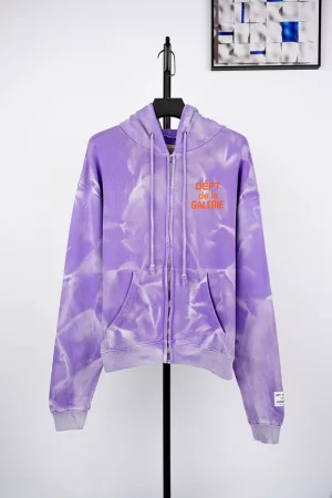 Gallery Dept Purple Tie-Dye Hooded Jacket (Top Version)
