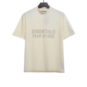 Big Letter Flocking Short Sleeve Coffee Color