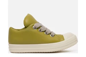 RICK OWENS Jumbo Lace Padded Low Ramones in Acid/Milk