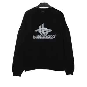 Overlapping Letters Logo Crew Neck Sweatshirt Replica